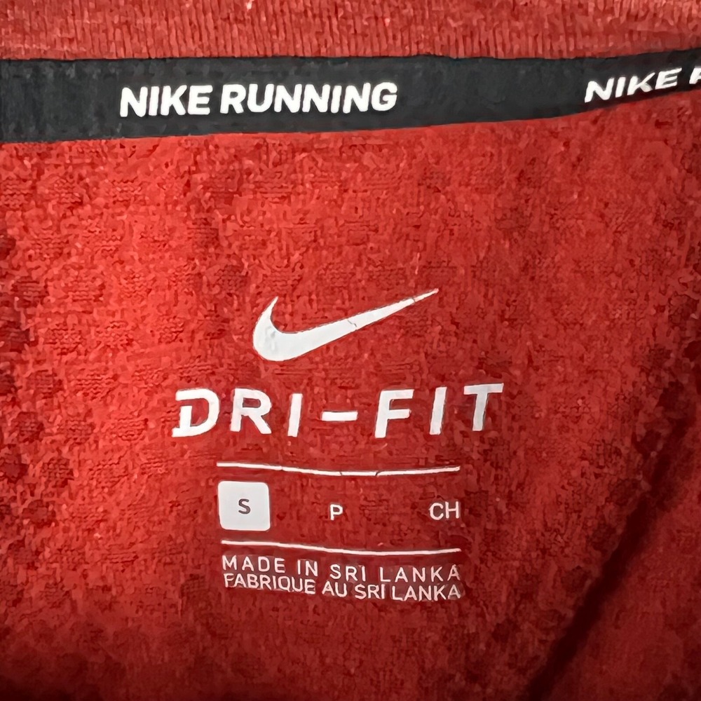 Nike Mens Small Therma Sphere Long Sleeve Running Shirt Burnt‎ Orange 930240-250 - Picture 10 of 14